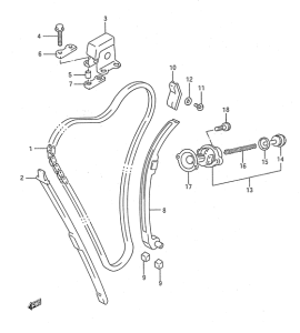 GSX750 Держатель направляющей
