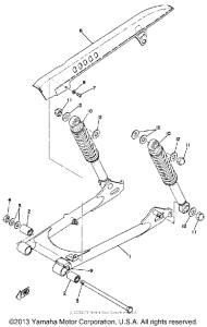 RD60B Rear arm - rear cushion - chain case