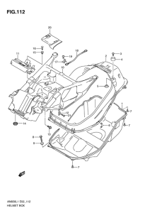 AN650 (ABS) Багажник для шлема
