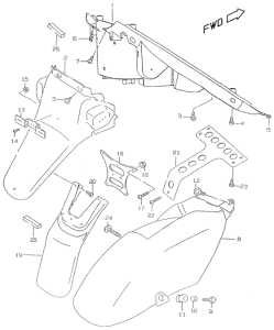 UX50 Заднее крыло