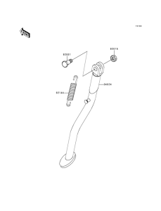 KDX125 Подножка