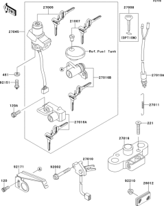 EJ650 Замок зажигания