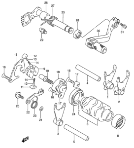 RM85 Переключение передач