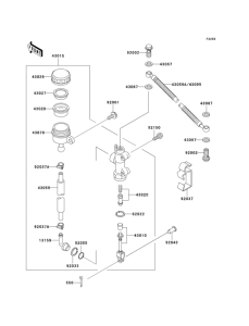 EX250 Задний торм цилиндр