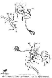 FZR600RB Рулевые переключатели