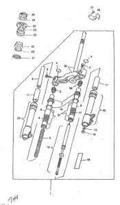 CW50RSX Передняя вилка