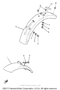 MX80G Front fender-rear fender
