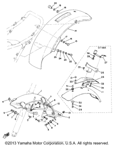 DT1MX Front fender & rear fender