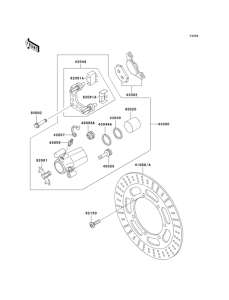 VN800 Передний тормоз