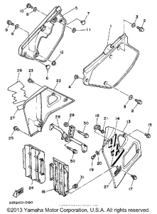 YZ125A Боковые обтекатели