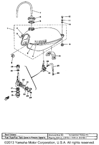 DT125F Топливный бак