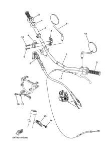 XG250 ｽﾃｱﾘﾝｸﾞﾊﾝﾄﾞﾙ & ｹｰﾌﾞﾙ