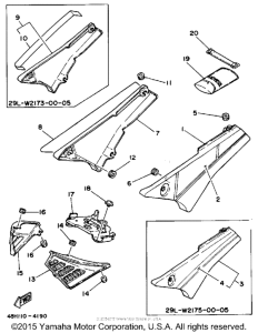 RZ350L Боковые обтекатели