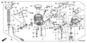 VT750CA Carburetor assy