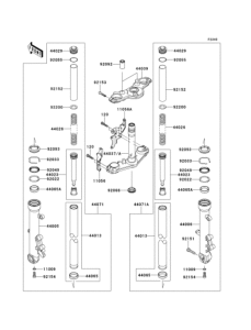 ER650 Передняя вилка
