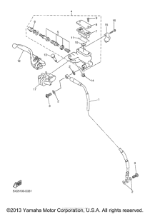 WR250FA Главный тормозной цилиндр