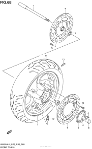 AN400Z (ABS) Front Wheel (An400Zal4 E28)