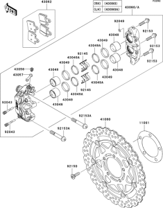 ZX1400 Передний тормоз