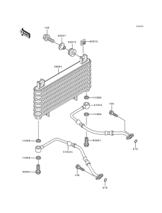 ZX600 Масляный радиатор