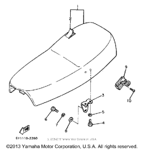 XT550J Сиденье