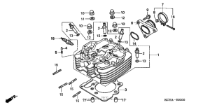 XR400R Головка цилиндров