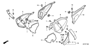 CB1000R Боковая крышка