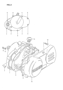 DS80 Crankcase cover ass`y  (v