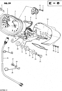 GSX750 Спидометр-тахометр