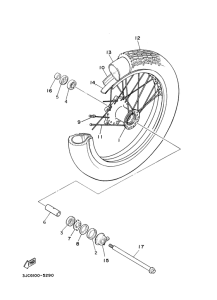 XV535 Переднее колесо