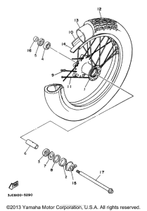 XV535JC Переднее колесо