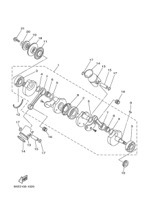 TZ250 Коленчатый вал и поршни