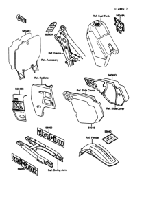 KX125 Лейбл предостережения