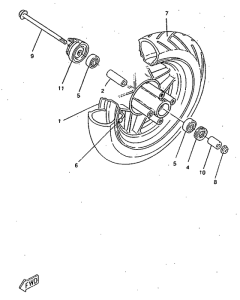 CW50RSP Переднее колесо
