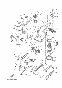 YBR250 Топливный бак