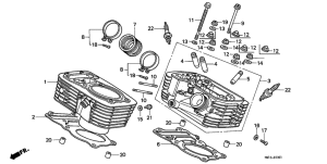 VT600C Cylinder / cylinder head