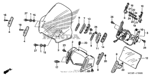 ST1300P (ABS) Ветровое стекло