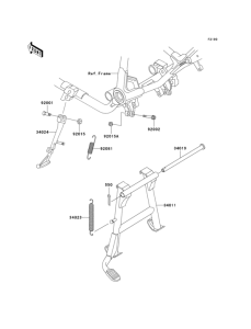 VN750 Подножка