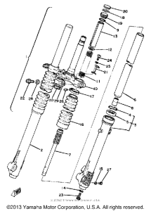 XT250H Передняя вилка
