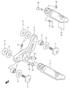 GSX600 Подножки