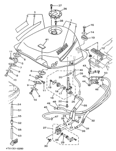 TDM850 Топливный бак