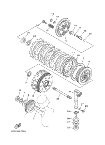 XVS650 Сцепление