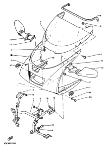 TZR125R Обтекатель 1