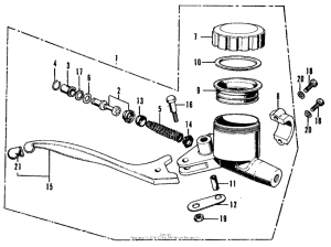CB350 Тормозной цилиндр