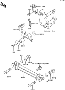 ZX500 Педаль тормоза