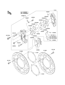 VN1700 Передний тормоз