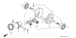 PK50 Crankshaft / piston
