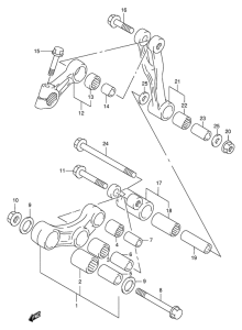 TL1000 Втулки заднего рычага