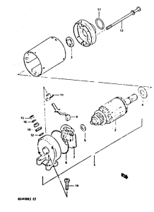 GSX400 Стартерный мотор