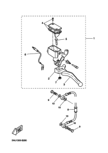 YQ50L Задний тормозной цилиндр