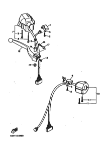 FJ1200 FJ1200A Interruptor  manillar&palanc